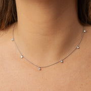 Pendentif diamants naturels ronds 0.30 carat or blanc Celestina